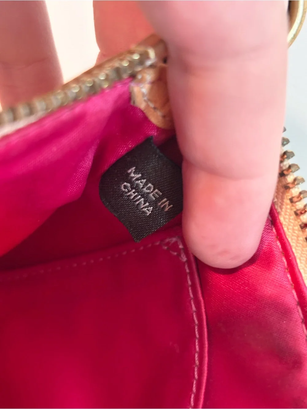 Coach Multicolor Striped Canvas & Leather Wristlet - Orange, Purple, Pink, Brown